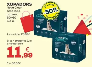 Oferta de Nova Clean - Empapadores por 23,99€ en Kiwoko