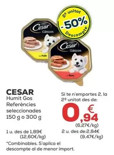 Oferta de Cesar - Humedo Perro por 1,89€ en Kiwoko