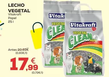 Oferta de Vitakraft - Lecho Vegetal por 17,99€ en Kiwoko