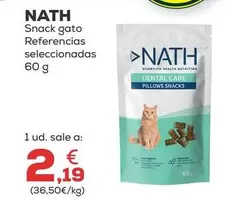 Oferta de Nath - Snack Gato Referencias Seleccionadas por 2,19€ en Kiwoko