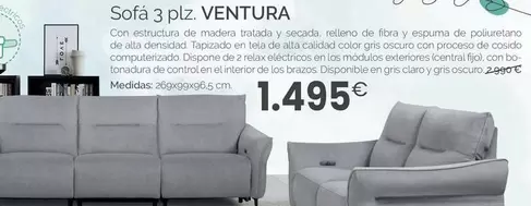 Oferta de Sofá 3 Plz. VENTURA por 1495€ en MyMobel