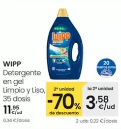 Oferta de WiPP Express - Detergente En Gel Limpio Y Liso por 11,95€ en Eroski