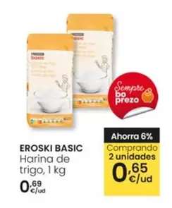 Oferta de Eroski Basic - Harina De Trigo por 0,69€ en Eroski