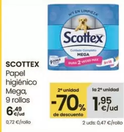 Oferta de Scottex - Papel Higienico Mega por 6,49€ en Eroski