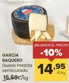 Oferta de García Baquero - Queso Mezcla Semicurado por 14,95€ en Autoservicios Familia