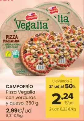 Oferta de Campofrío - Pizza Vegalia Con Verduras Y Queso por 2,99€ en Autoservicios Familia