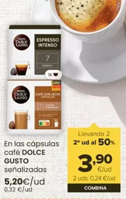 Oferta de Dolce Gusto - En Las Capsulas Cafe por 5,2€ en Autoservicios Familia