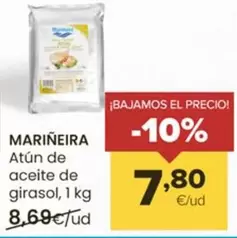 Oferta de Marineira - Atún De Aceite De Girasol por 7,8€ en Autoservicios Familia