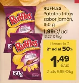 Oferta de Ruffles - Patatas Fritas Sabor Jamón por 1,99€ en Autoservicios Familia