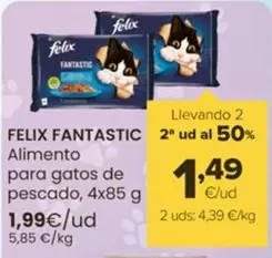 Oferta de Felix - Fantastic Alimento Para Gatos De Pescado por 1,99€ en Autoservicios Familia