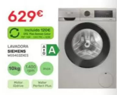 Oferta de Siemens - Lavadora por 629€ en Cenor