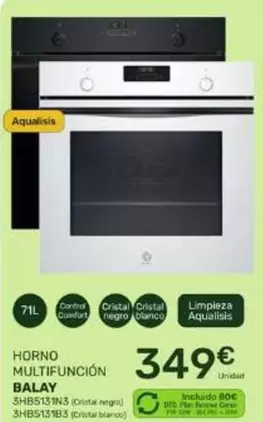 Oferta de Balay - Horno Multifuncion por 349€ en Cenor