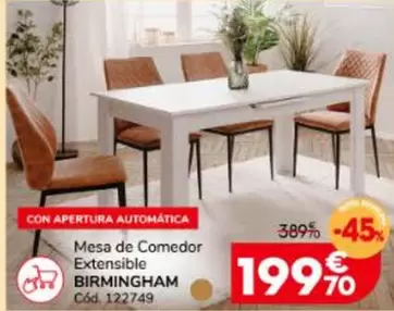 Oferta de Mesa De Comedor Extensible en Conforama