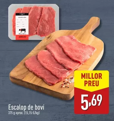 Oferta de Escalopín De Vacuno por 5,69€ en ALDI