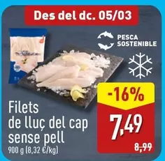 Oferta de Filetes De Merluza Del Cabo Sin Piel por 7,49€ en ALDI