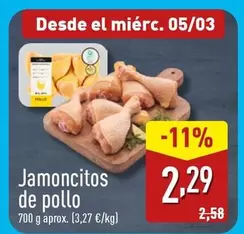 Oferta de Jamoncitos De Pollo por 2,29€ en ALDI