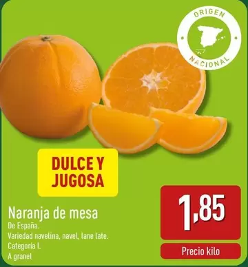 Oferta de Naranja De Mesa por 1,85€ en ALDI