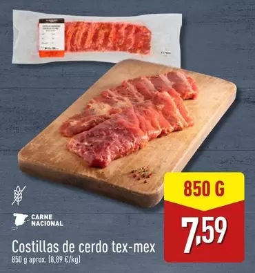 Oferta de Costillas De Cerdo Tex-Mex por 7,59€ en ALDI