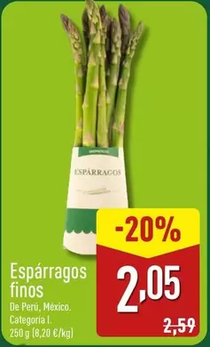 Oferta de Esparragos Finos por 2,05€ en ALDI