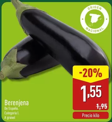 Oferta de Berenjena por 1,55€ en ALDI