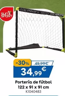 Oferta de Sun Sport - Portería De Fútbol  122x91x91 Cm por 34,99€ en ToysRus