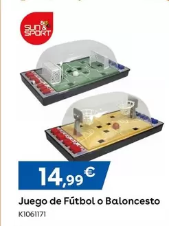 Oferta de Sun & Sport - Juego De Futbol O Baloncesto por 14,99€ en ToysRus