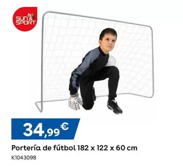 Oferta de Sun & Sport - Portería De Fútbol 182x122x60 Cm  por 34,99€ en ToysRus