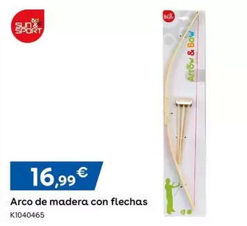 Oferta de Sun & Sport - Arco De Madera Con Flechas por 16,99€ en ToysRus