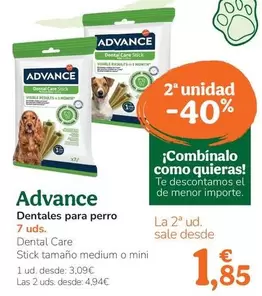 Oferta de Advance - Dentales Para Perro por 3,09€ en Tiendanimal