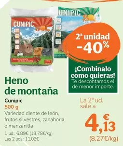 Oferta de Cunipic - Heno De Montana por 6,89€ en Tiendanimal