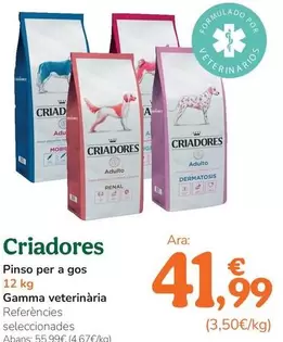 Oferta de Criadores - Pienso Para Perro por 41,99€ en Tiendanimal