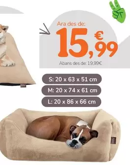 Oferta de Camas Para Perro por 15,99€ en Tiendanimal