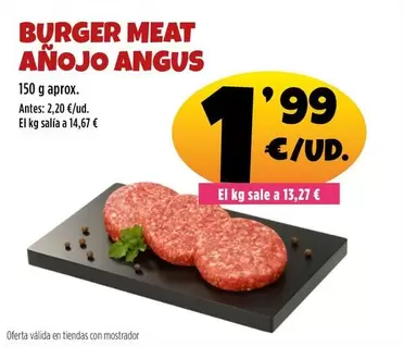 Oferta de Burger Meat Añojo Angus por 1,99€ en Ahorramas