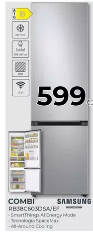 Oferta de Samsung - Combi RB38C603DSA/EF por 599€ en Tien 21