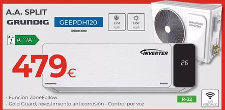 Oferta de Grundig - A.A. Split GEEPDH120  por 479€ en Tien 21