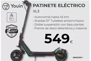 Oferta de Youin - Patinete Eléctrico Xl3 por 549€ en Tien 21