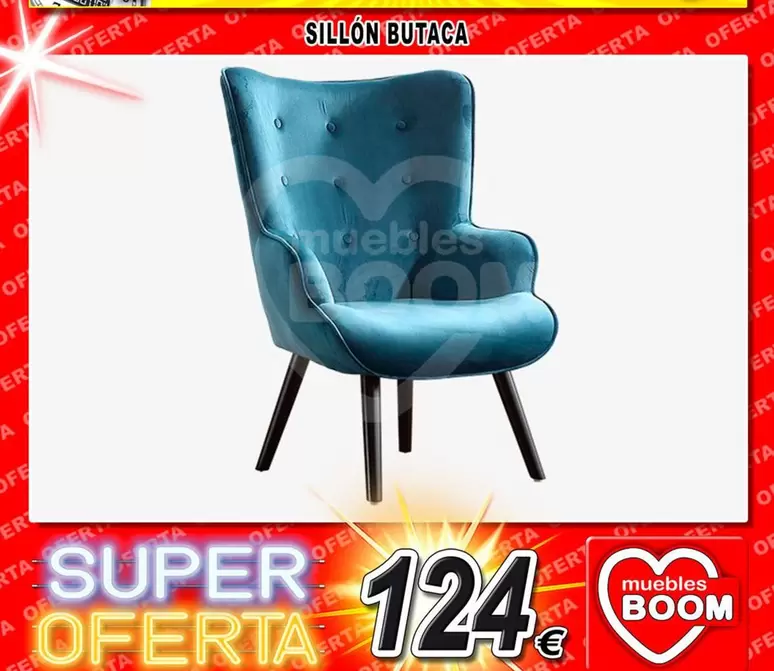 Oferta de Sillon Butaca por 124€ en Muebles Boom