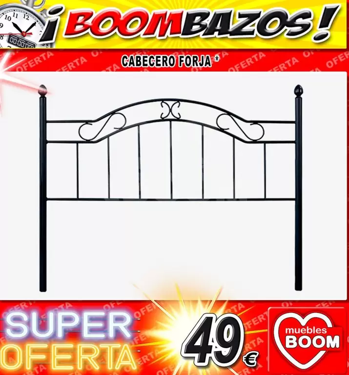 Oferta de Cabecero Forja por 49€ en Muebles Boom