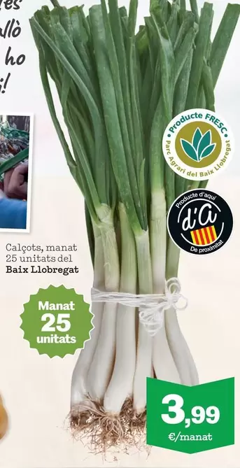 Oferta de  Baix Llobregat Calçots por 3,99€ en Sorli