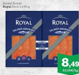 Oferta de Royal - Salmon Ahumado por 8,49€ en Sorli