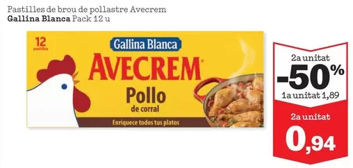 Oferta de Gallina Blanca - Pastilles De Brou De Pollastre  por 1,89€ en Sorli