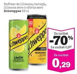 Oferta de Schweppes - Refresc De Llimona, Taronja, Llimona Zero O Citrus Zero por 0,97€ en Sorli