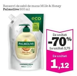 Oferta de Palmolive - Recanvi De Sabó De Mans Milk & Honey por 3,75€ en Sorli