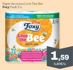 Oferta de Foxy - Paper De Cuina Love The Bee por 1,59€ en Sorli