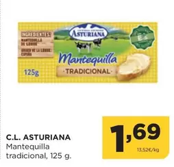 Oferta de Central Lechera Asturiana - Mantequilla Tradicional por 1,69€ en Alimerka