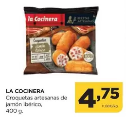 Oferta de La Cocinera - Croquetas Artesanas De Jamon Iberico por 4,75€ en Alimerka