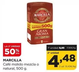 Oferta de Marcilla - Cafe Molido Mezcla O Natural por 8,95€ en Alimerka