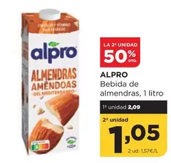 Oferta de Alpro - Bebida De Almendras por 2,09€ en Alimerka