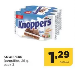 Oferta de Knoppers - Barquillos por 1,29€ en Alimerka