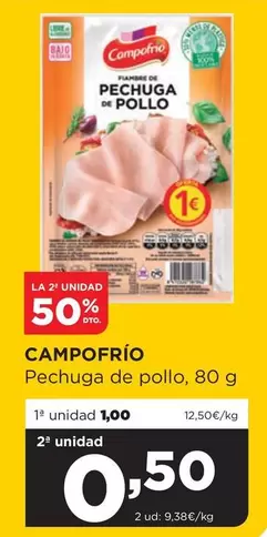 Oferta de Campofrío - Pechuga De Pollo por 1€ en Alimerka